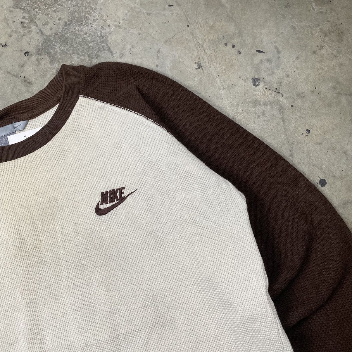 Nike × Vintage y2k Nike Thermal Waffle Longsleeve Tee Size US L / EU 52-54 / 3 - 2 Thumbnail