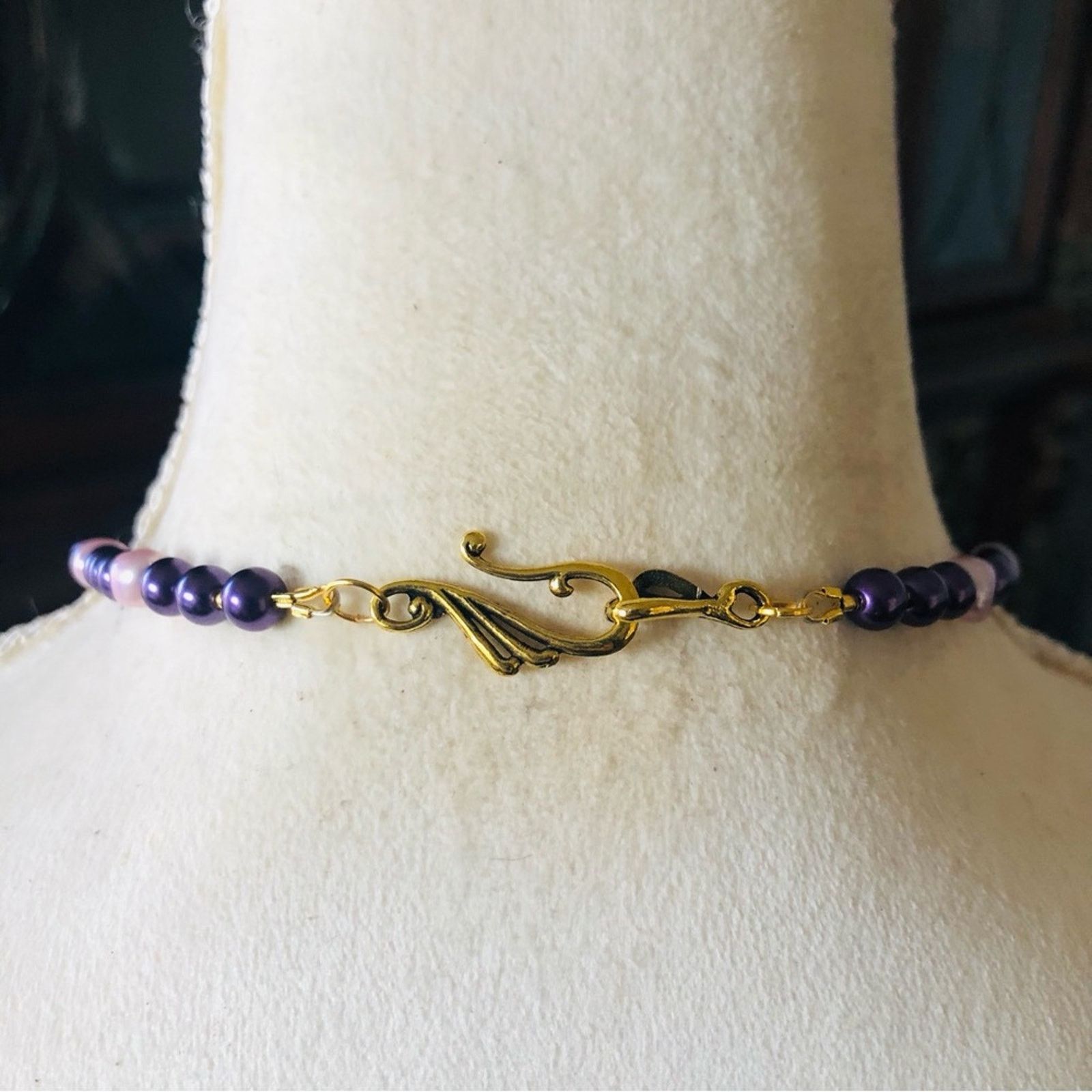 Handmade Handcrafted repurpose lilac freshwater purple Pearl necklace Size ONE SIZE - 7 Thumbnail