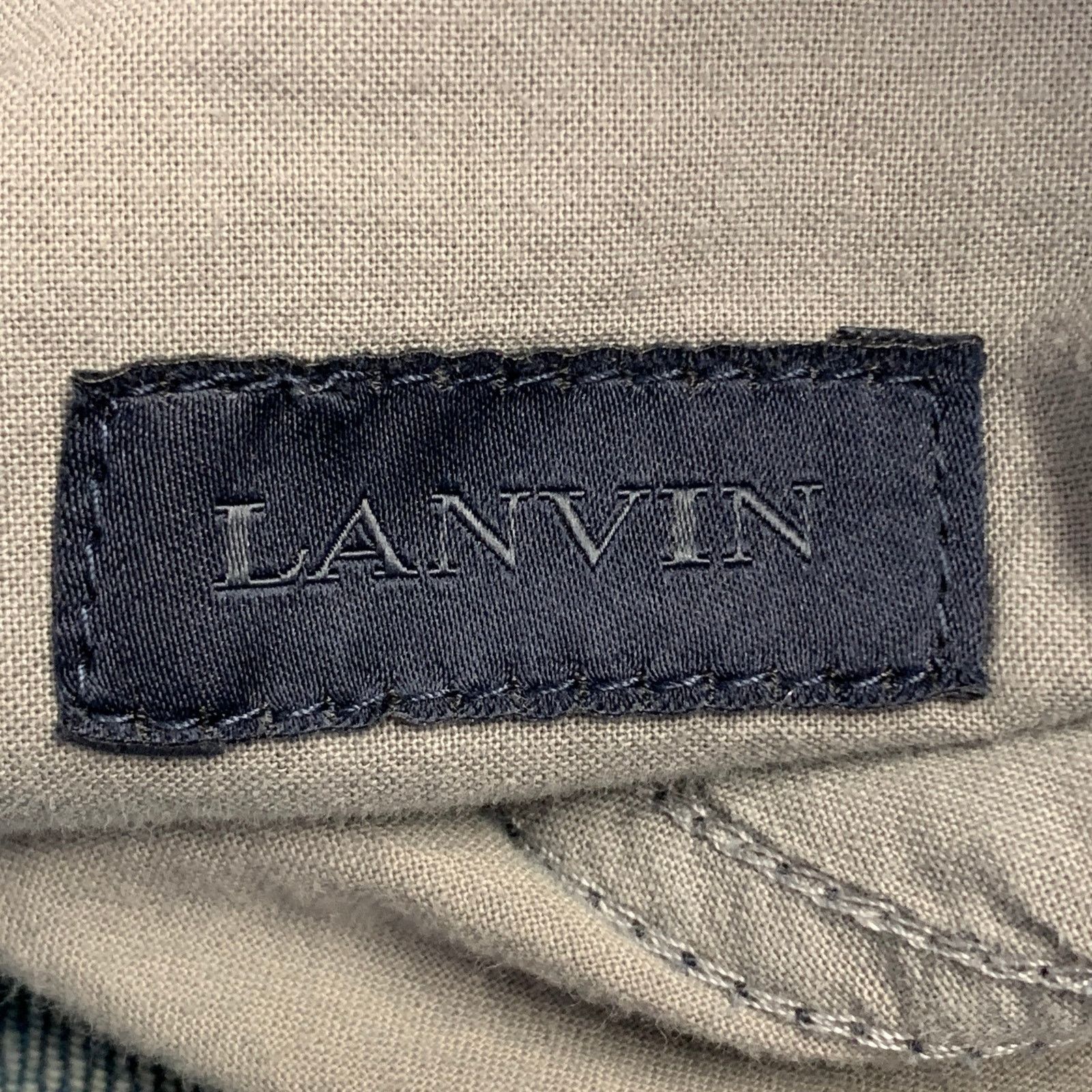 Lanvin LANVIN Twill Cotton Straight Contrast Stitch Zip Fly Jeans Size US 34 / EU 50 - 8 Thumbnail