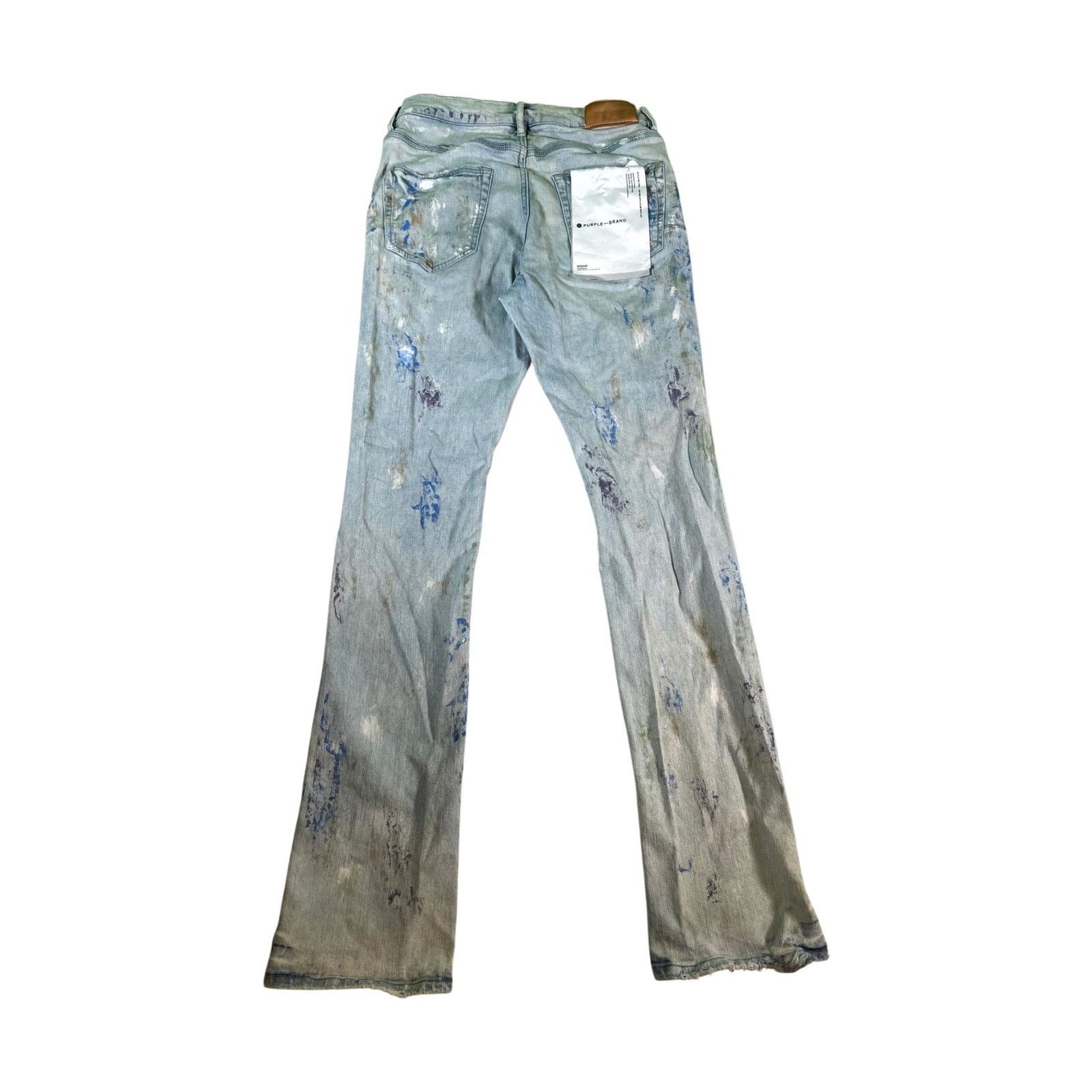 Purple Brand Purple Brand Splatter Light Wash Jeans Size US 31 - 2 Thumbnail