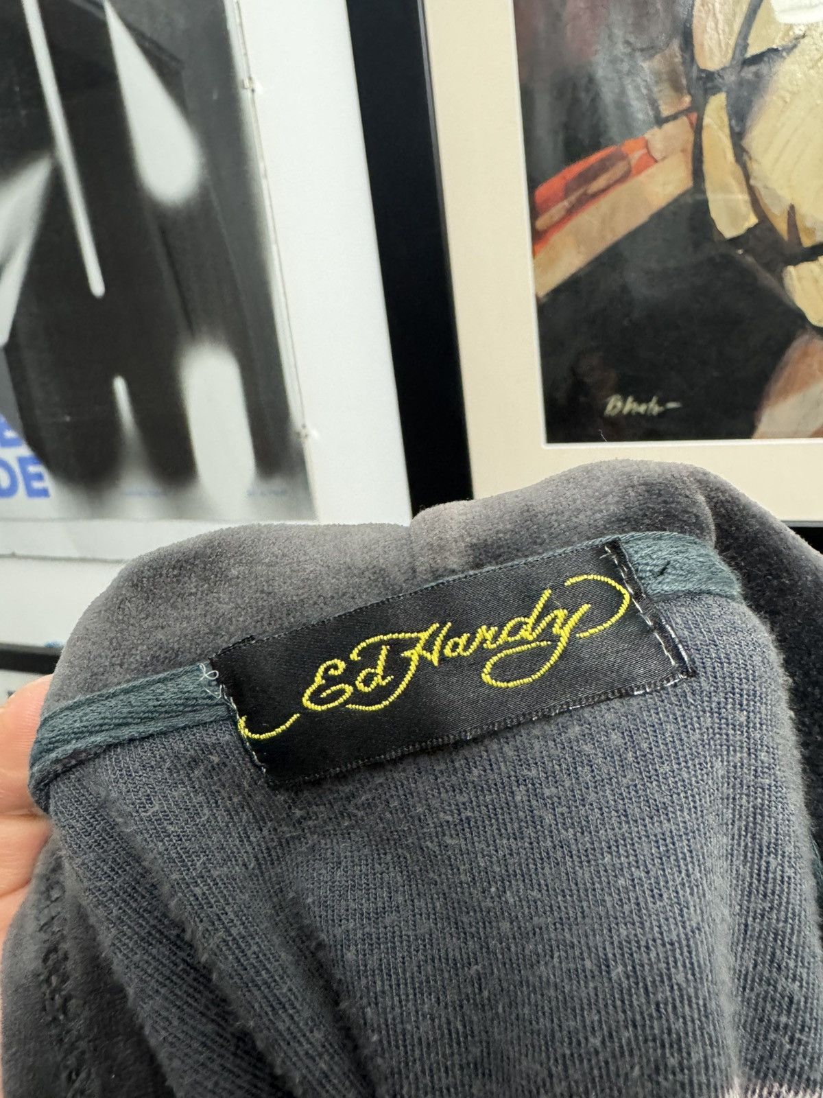 Ed Hardy Ed Hardy Women Zip Velour Velvet Hoodie Drip Y2k Tattoo Hype Size L / US 10 / IT 46 - 7 Thumbnail