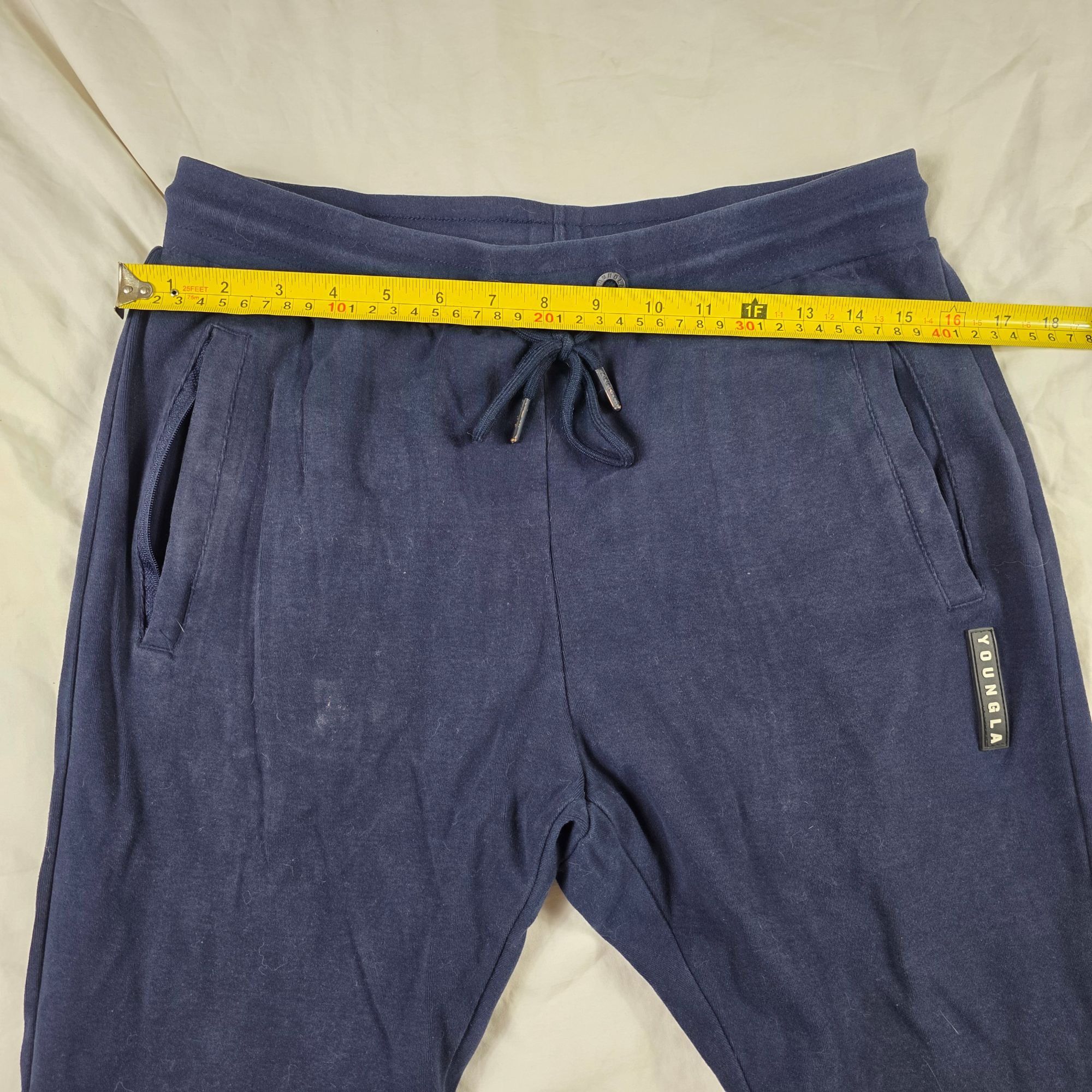 YoungLA YoungLA Mens Medium Navy Joggers Lightweight Casual Lounge P Size US 30 / EU 46 - 8 Thumbnail