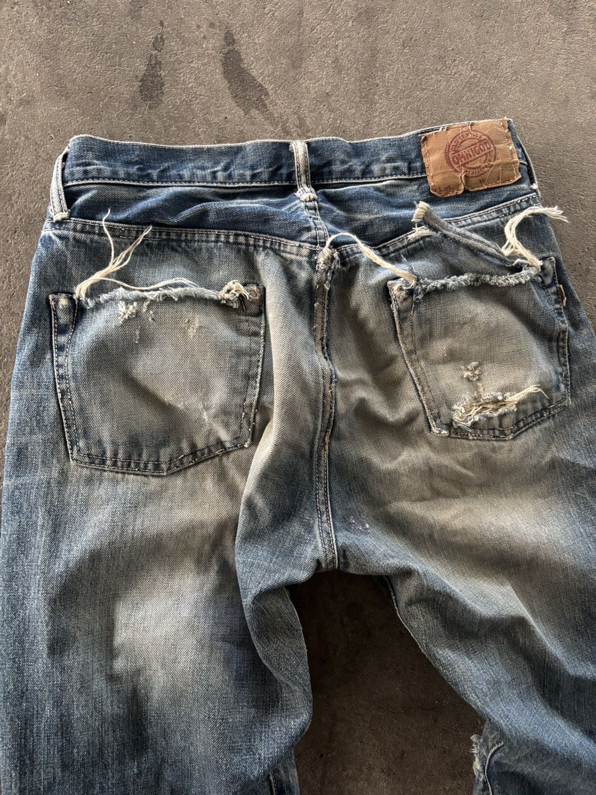 OMNIGOD Vintage Omnigod distressed selvedge denim Size US 33 - 3 Thumbnail