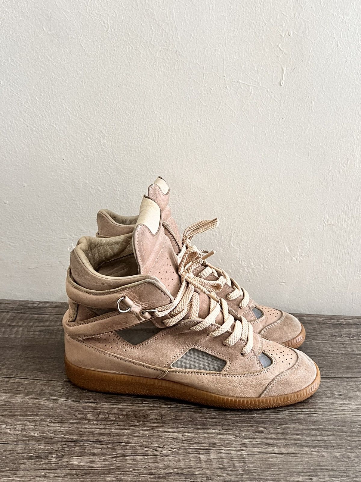 Maison Margiela Leather-Mesh Paneled Sneaks Size US 6 / IT 36 - 5 Thumbnail