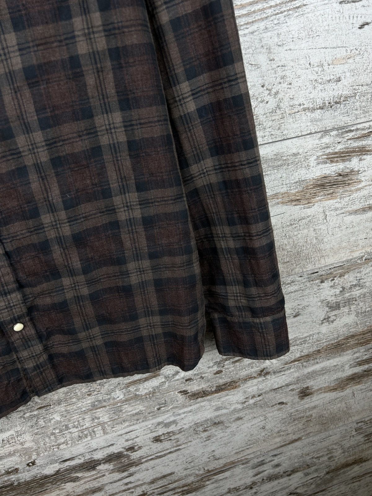 Allsaints × Japanese Brand Mens AllSaints Flannel Shirts button up plain ls shirt y2k Size US S / EU 44-46 / 1 - 4 Thumbnail