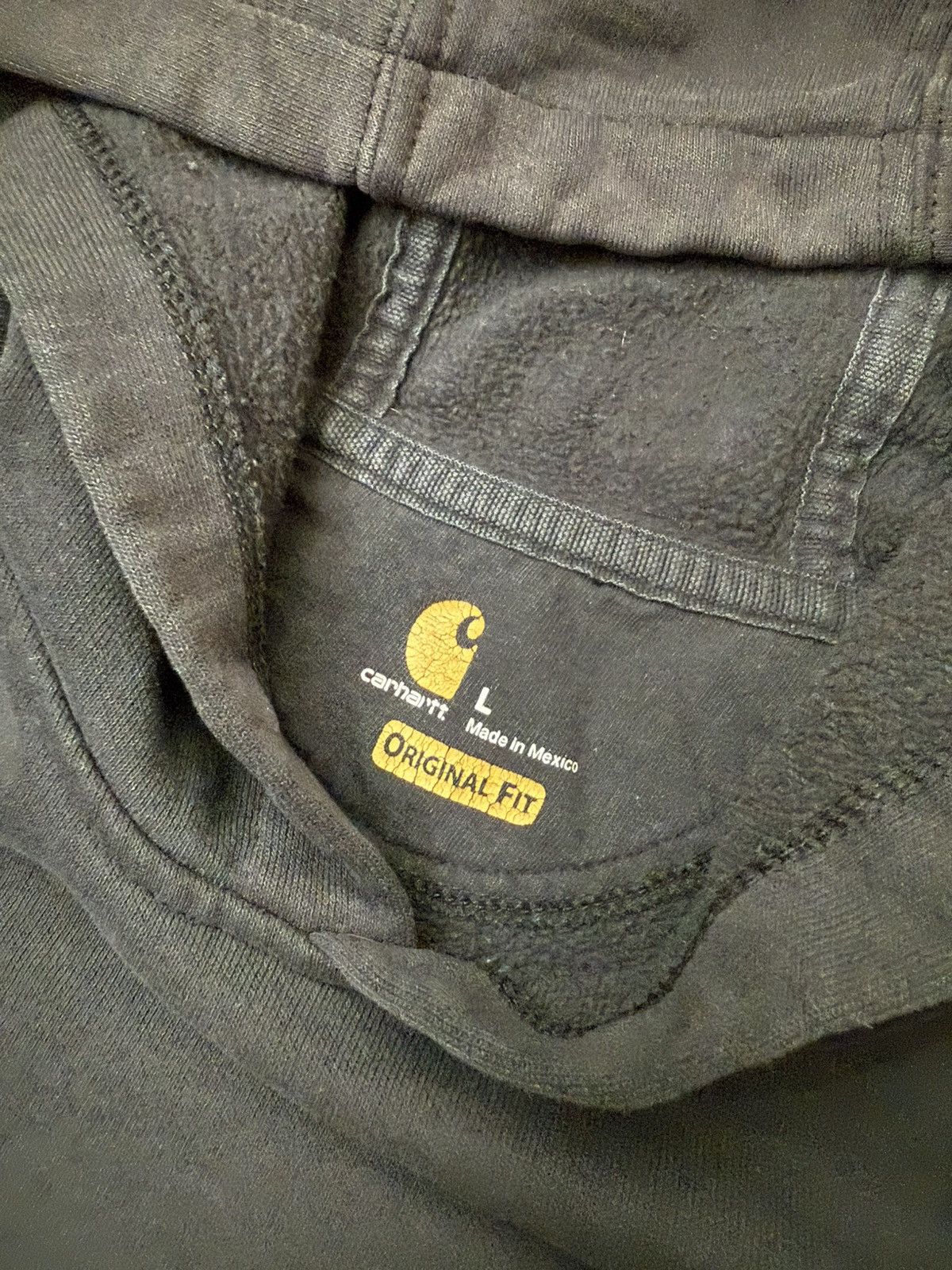 Carhartt × Vintage Vintage Carbartt Faded Distressed Black Hoodie Size US L / EU 52-54 / 3 - 2 Thumbnail