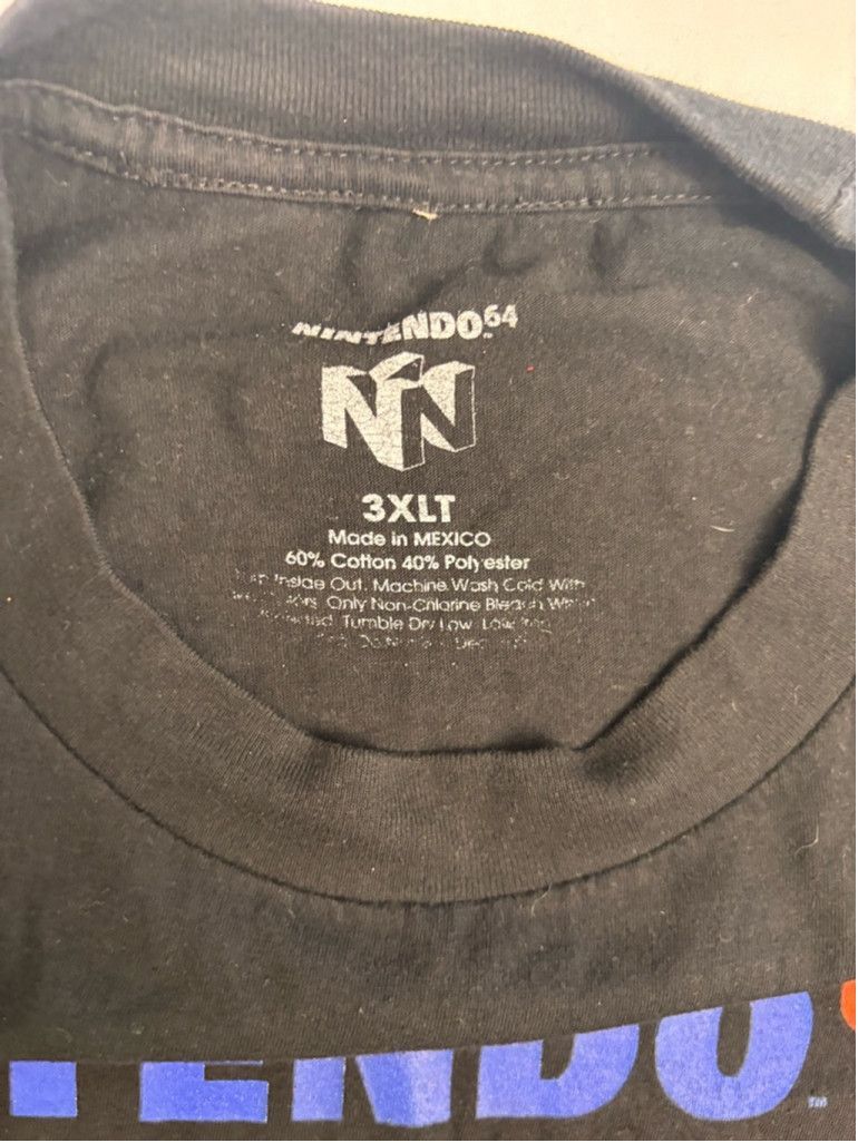 Nintendo Men's Nintendo 64 T-shirt 3XLT Black Size US XL / EU 56 / 4 - 7 Thumbnail