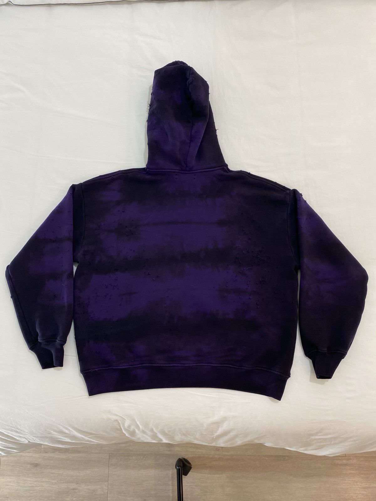 Amiri Amiri Purple Tie-Dye Distressed Shotgun Hoodie Size US M / EU 48-50 / 2 - 2 Thumbnail