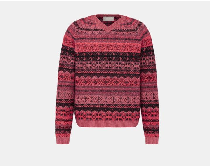 Dior o1w1db11224 Virgin Wool Sweater in Multicolor Size US M / EU 48-50 / 2 - 1 Thumbnail
