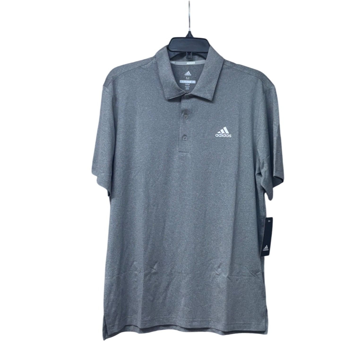 Adidas Adidas Mens Grey Golf Polo Shirt, Heather Gray, Sz. M Size US M / EU 48-50 / 2 - 5 Thumbnail