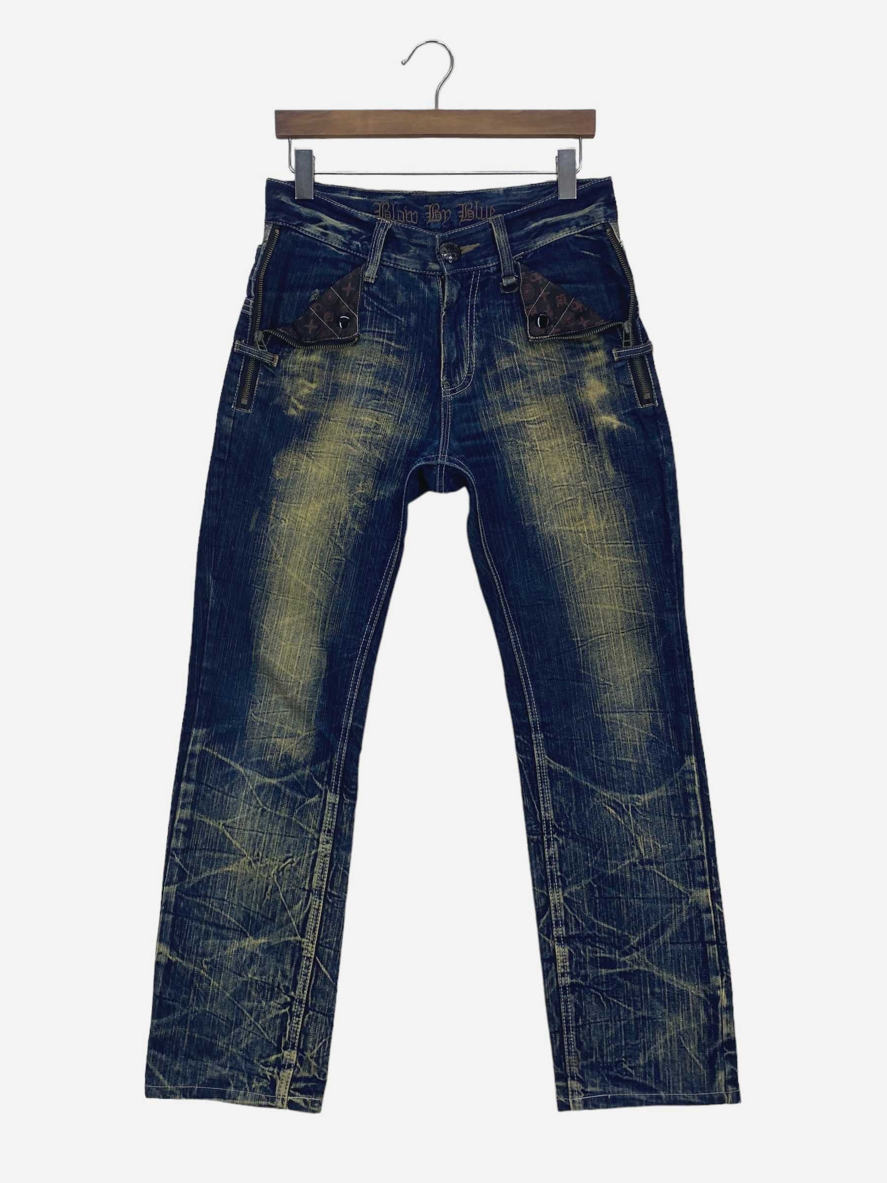 Japanese Brand Double Waist Jeans Japanese Punk Rock Traditional Trim Pants Size US 30 / EU 46 - 2 Thumbnail