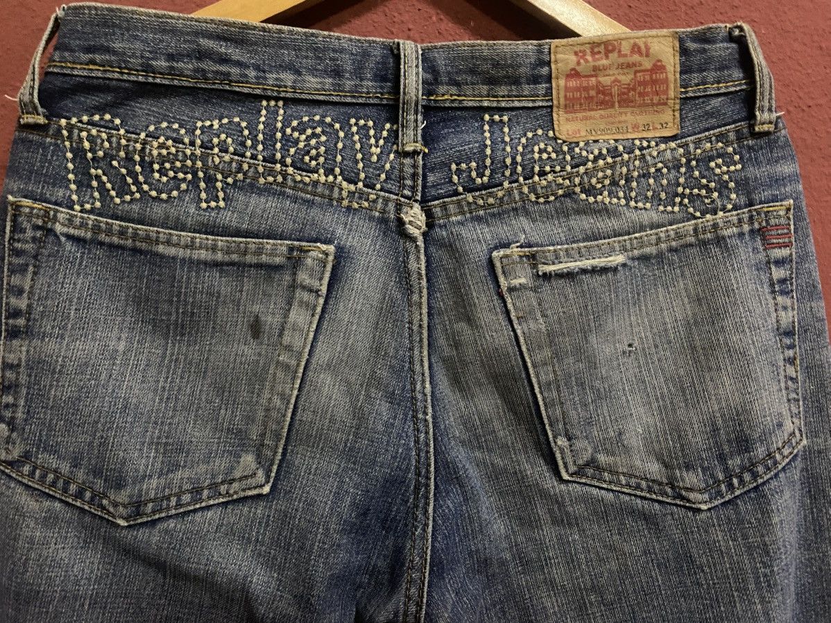 Replay VINTAGE REPLAY Rhinestone Logo Jeans Y2K Archival Lot MV909 Size US 32 / EU 48 - 1 Thumbnail
