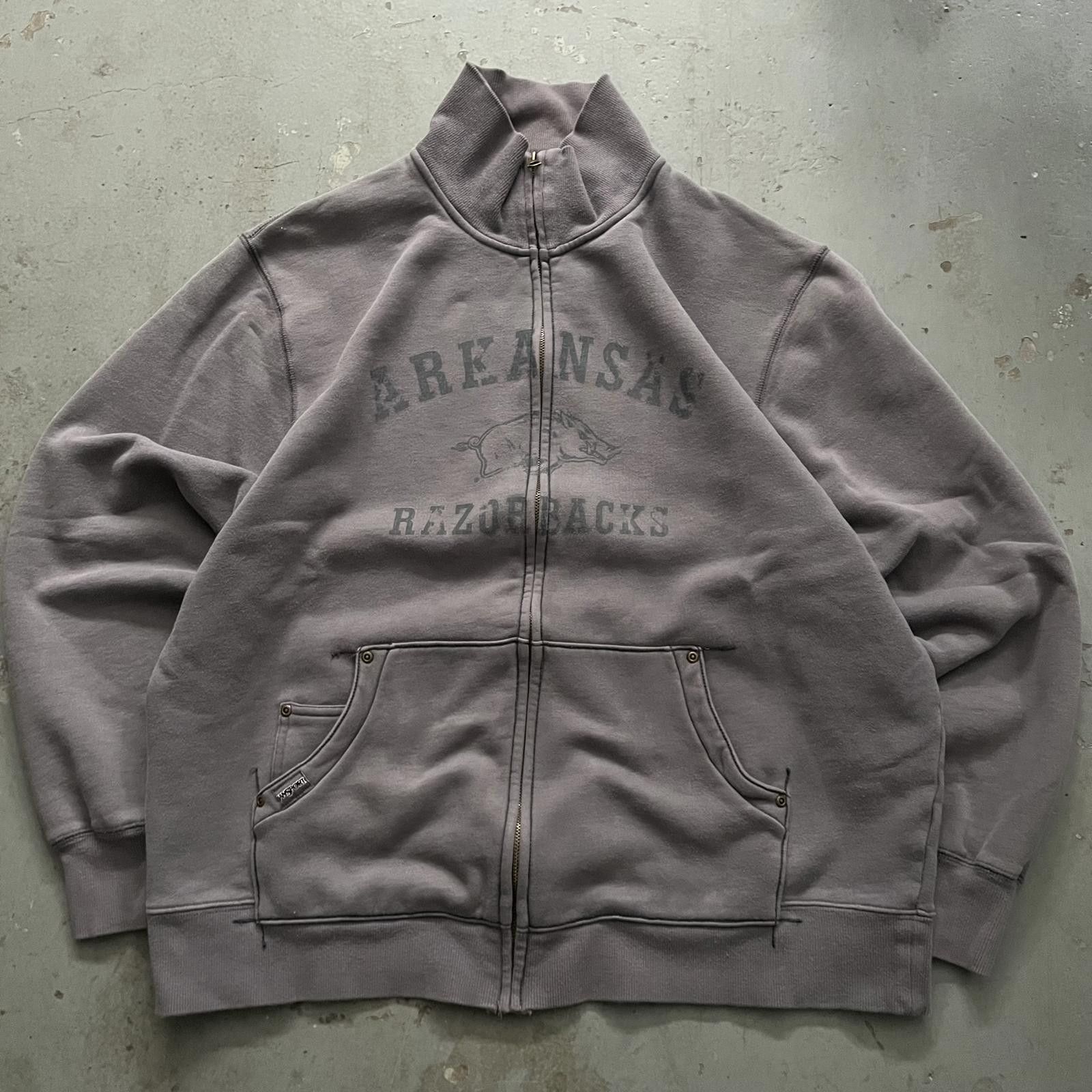 Jansport × Vintage Vintage Y2K Arkansas Razorbacks Full Zip Grunge Sweatshirt Size US XL / EU 56 / 4 - 1 Thumbnail
