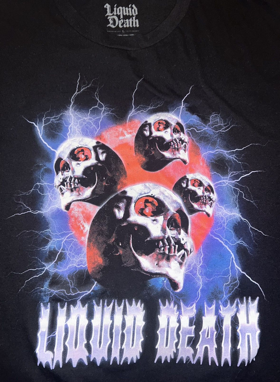 Other LIQUID DEATH LIGHTNING SKULLS T-SHIRT Size US L / EU 52-54 / 3 - 10 Thumbnail