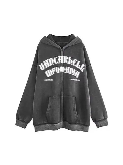 Japanese Brand Kihara x Etou Grunge Emo Zip Up Graphic Hoodies Size US M / EU 48-50 / 2 - 5 Thumbnail