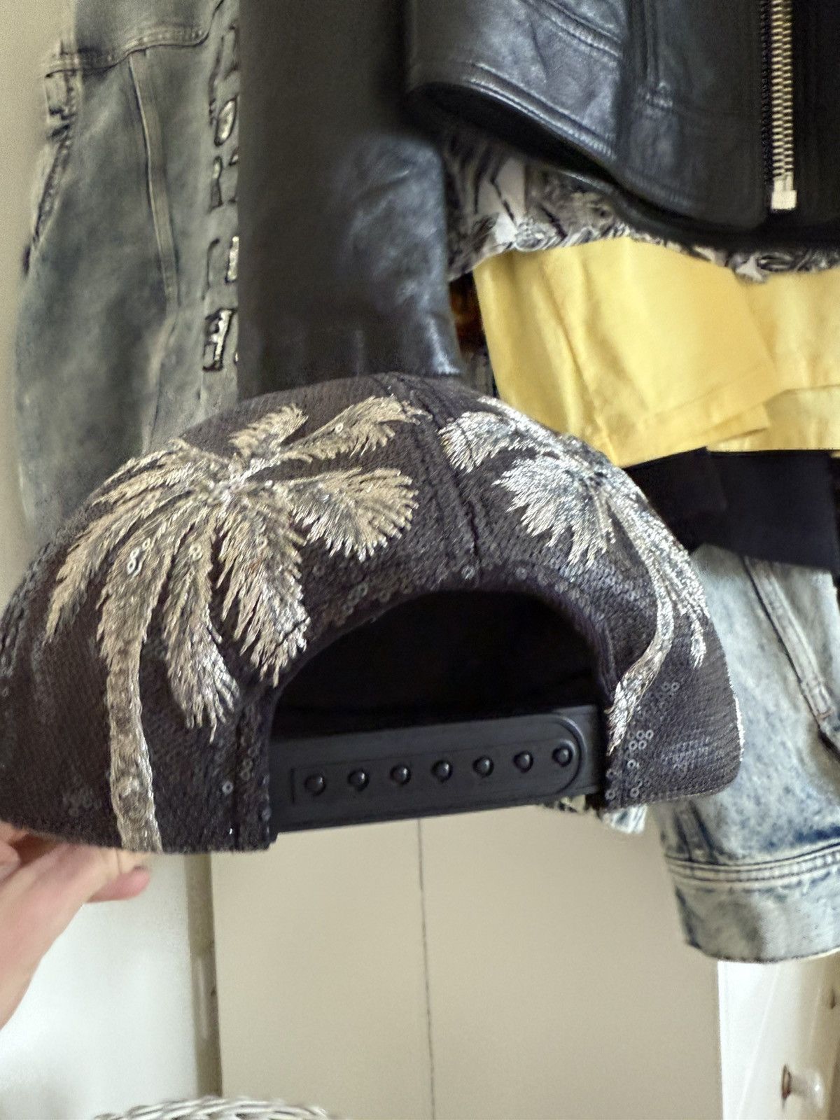 Celine Celine Hedi Slimane embroidered sequin palm tree cap trucker Size ONE SIZE - 9 Thumbnail