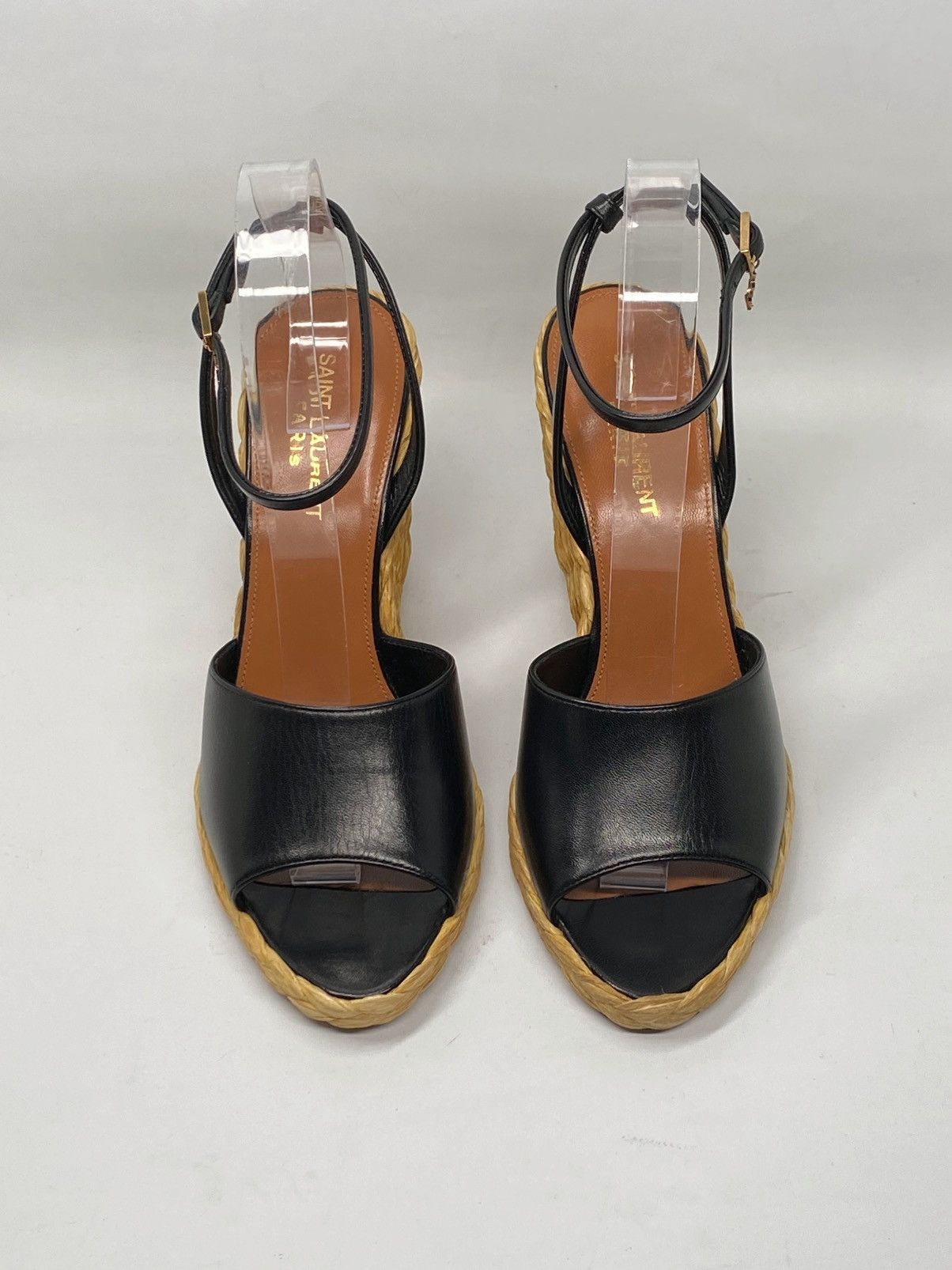 Yves Saint Laurent Saint Laurent leather espadrille wedge sandals size 38 Size US 8 / IT 38 - 6 Thumbnail