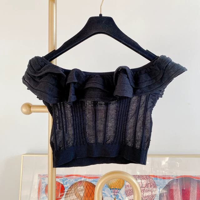 Chanel Chanel Black one-shoulder vest Size XS / US 0-2 / IT 36-38 - 3 Thumbnail