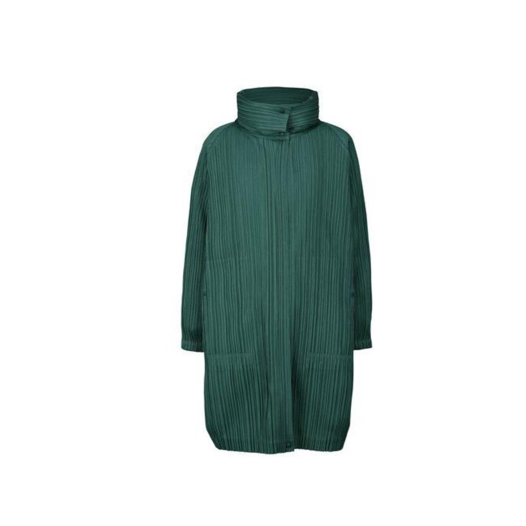 Issey Miyake o1mle0325 Pleats Please Down Coat in Dark Teal Size L / US 10 / IT 46 - 1 Preview