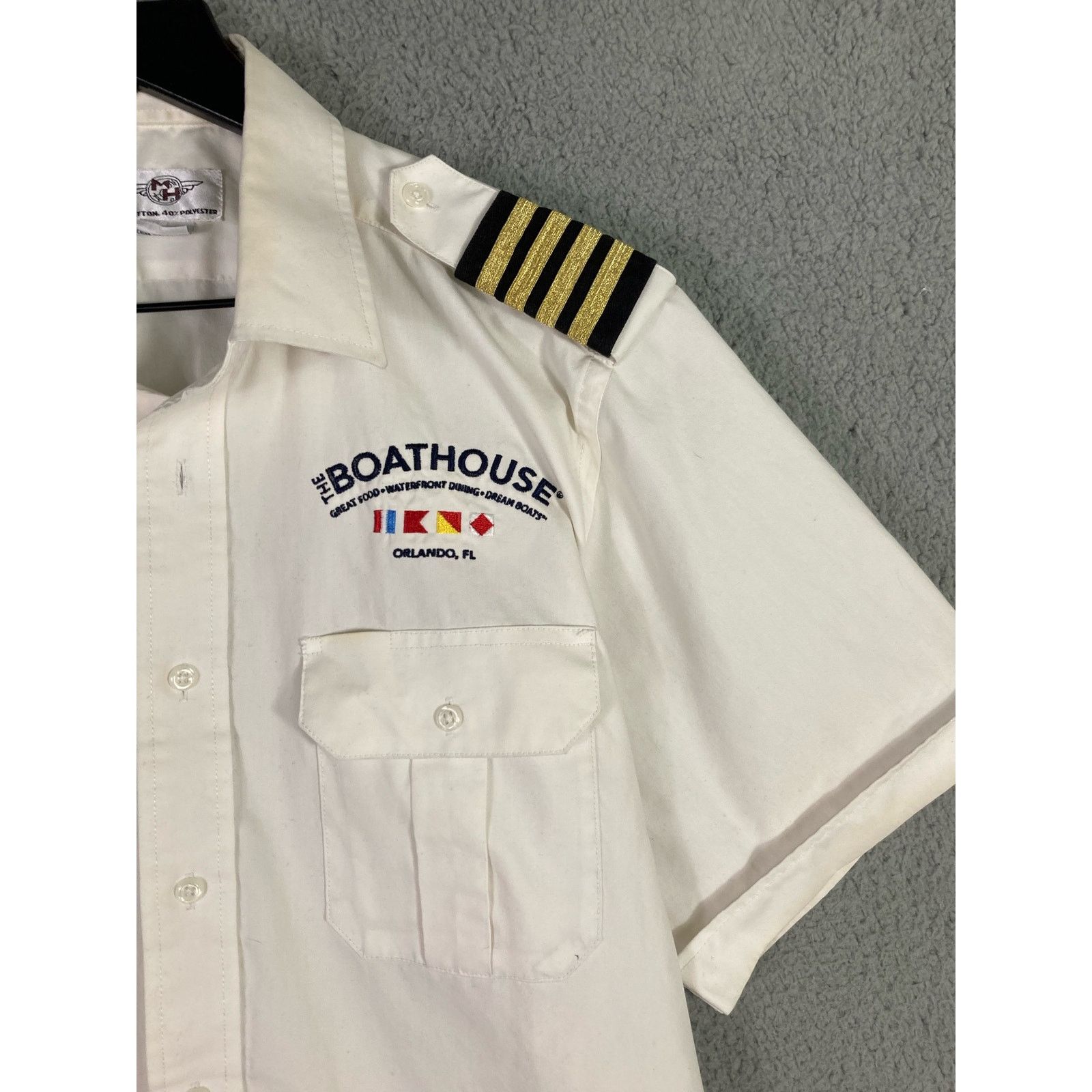 Other Boathouse Orlando FL Men's Short Sleeve Dress Shirt Sz 16.5 Size US XL / EU 56 / 4 - 5 Thumbnail