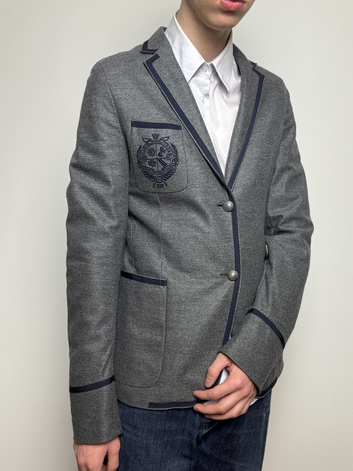 Gucci Raw Cut Light Jersey Logo Crest Blazer Luxury RRP 4$K+
