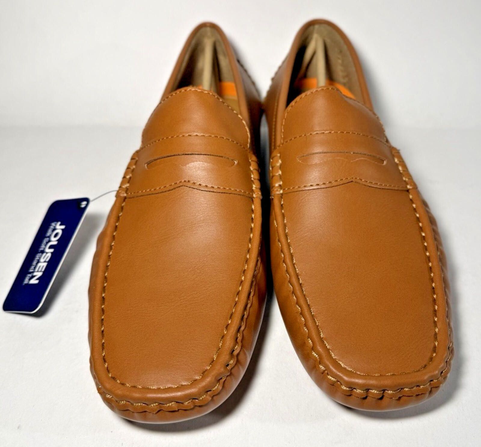 Other JOUSEN Loafers Casual Soft Penny Boat Shoes Brown AMY802A Size US 11 / EU 44 - 2 Thumbnail