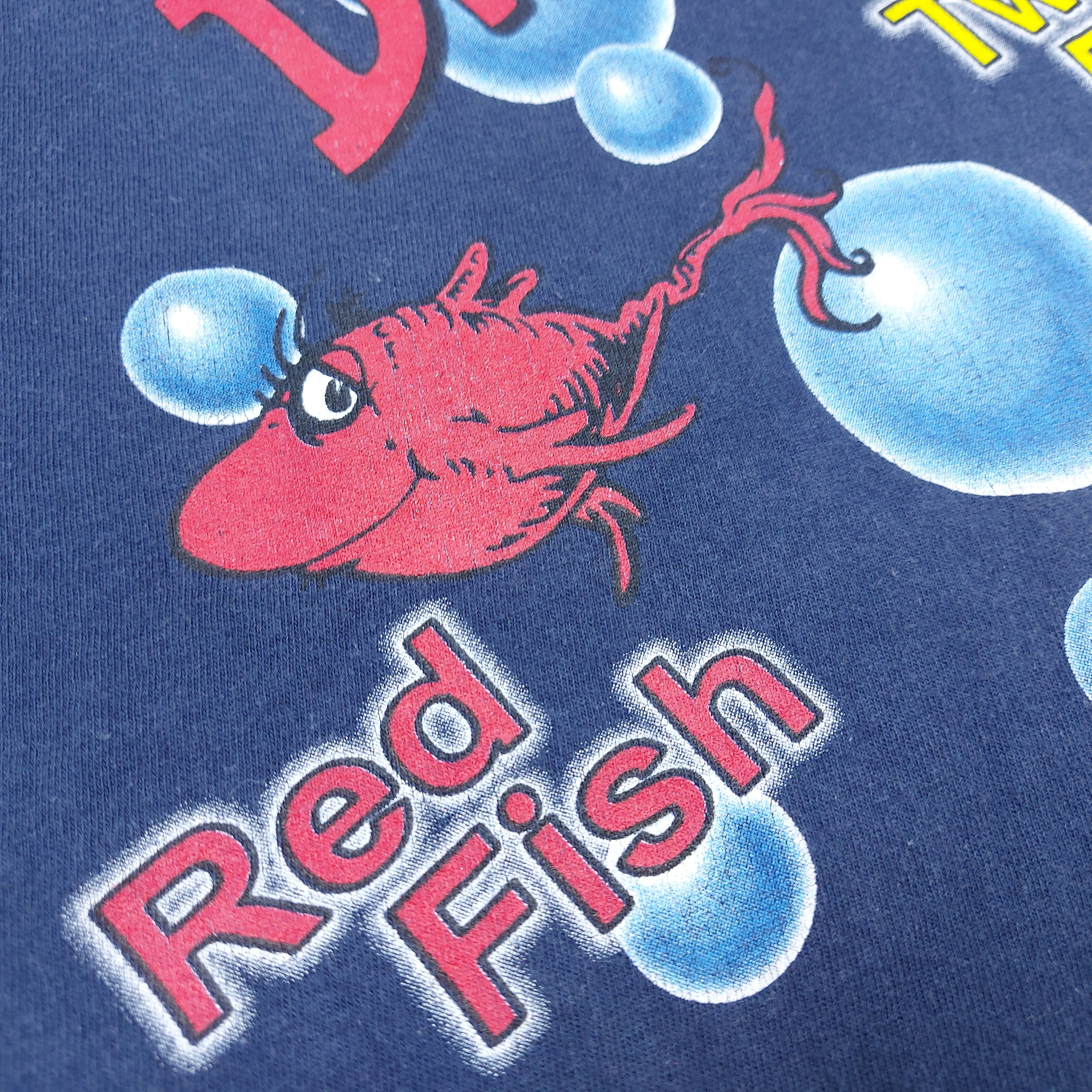 Vintage VTG 90s Dr. Seuss One fish two fish Red fish Blue fish TEE Size US L / EU 52-54 / 3 - 7 Thumbnail