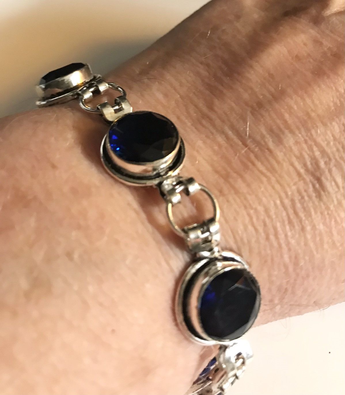 image of Stampd Tanzanite 925 Sterling Silver Bracelet in Navy, Women's