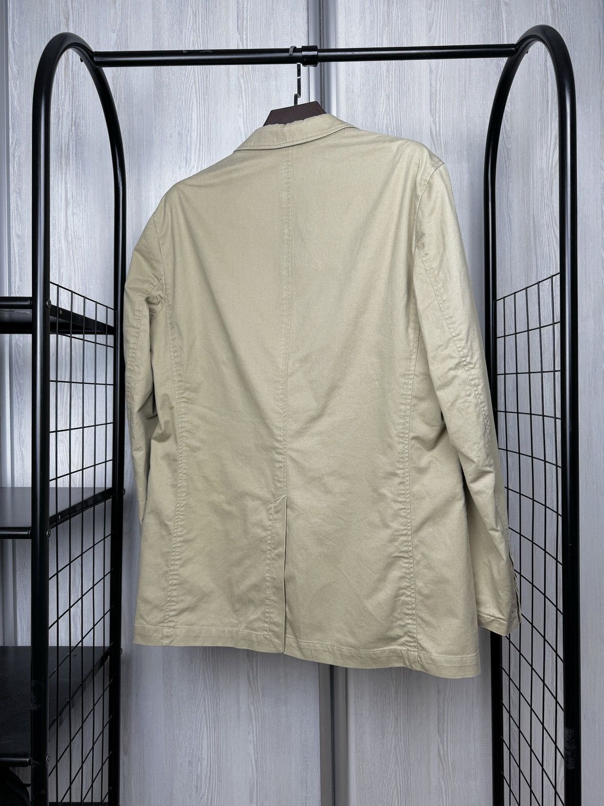 Barbour Barbour beige cotton 2 buttons half checkered lined blazer L Size 44R - 7 Thumbnail