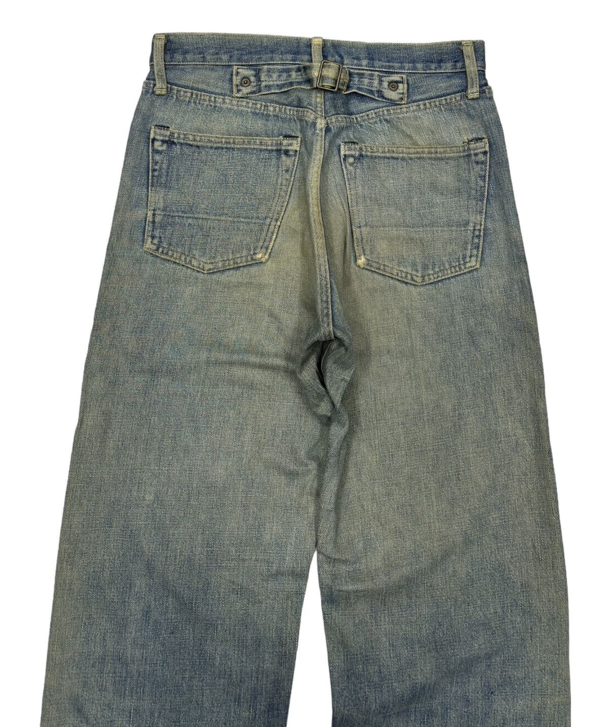 Kapital 🔥VINTAGE 70s BUCKLE BACK SELVEDGE JAPANESE DISTRESS DENIM Size US 30 / EU 46 - 7 Thumbnail