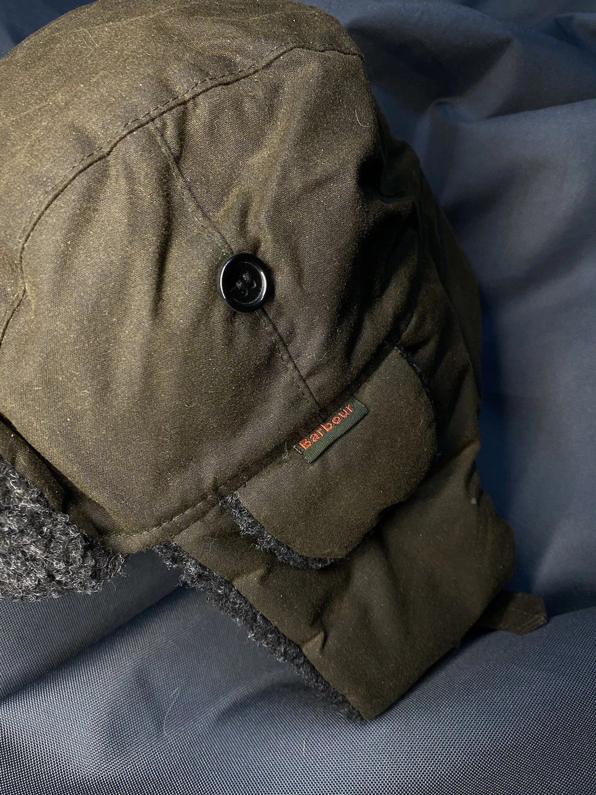 Barbour Barbour Mens Morar Wax Cotton Trapper Hat Olive Green Winter Size ONE SIZE - 7 Thumbnail