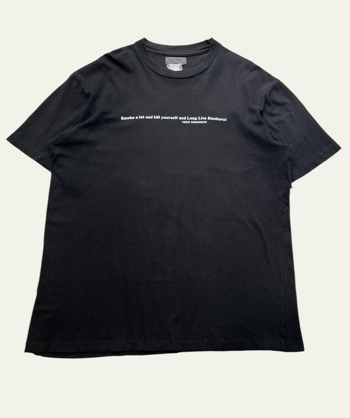 Yohji Yamamoto Yohji Yamamoto Pour Homme 90’s “smoke & kill yourself” tee Size US XL / EU 56 / 4 - 5 Thumbnail