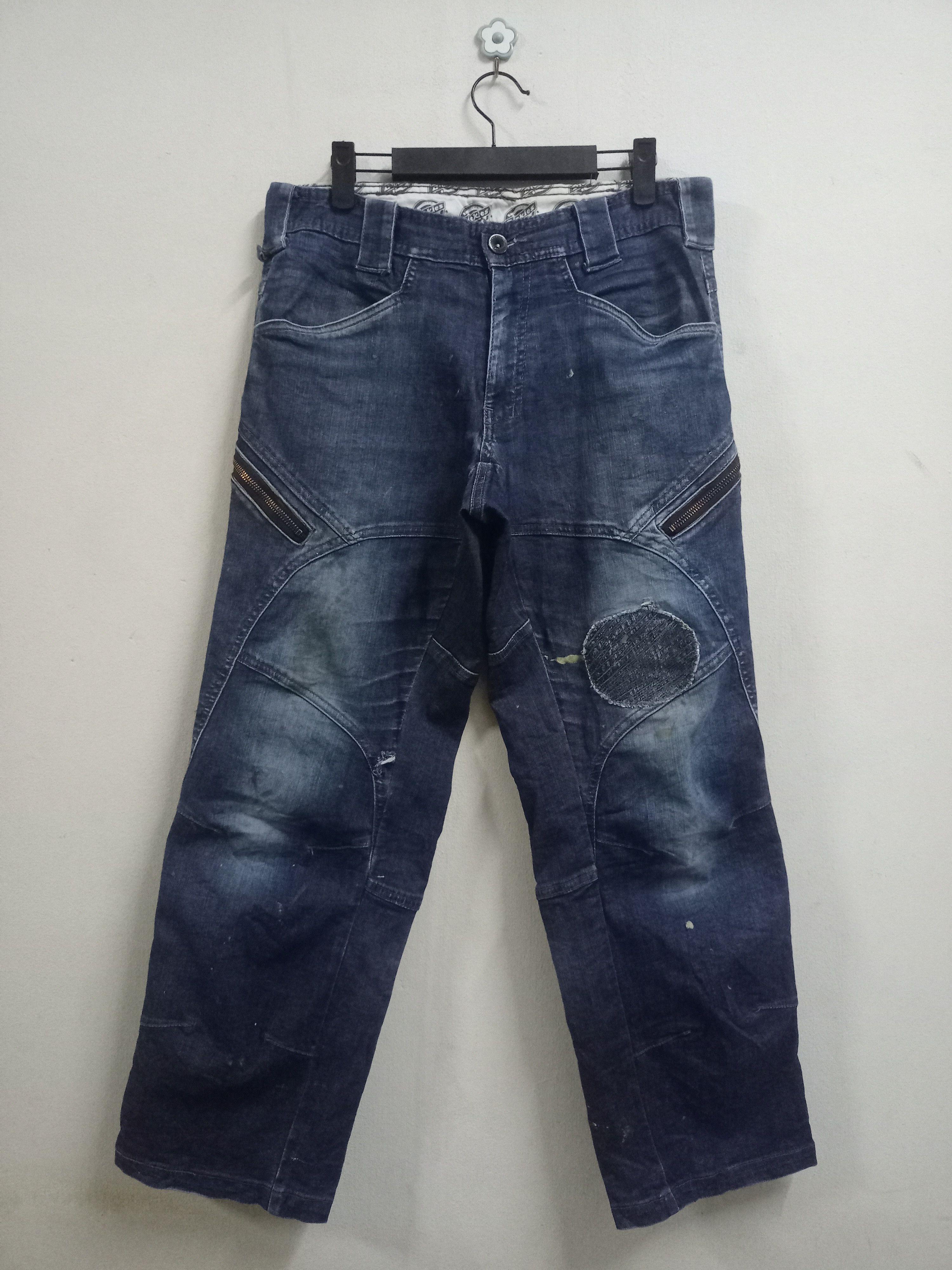 Dickies Vintage Dickies Zipper Cargo Patched Loose Denim Pants Size US 31 - 1 Thumbnail