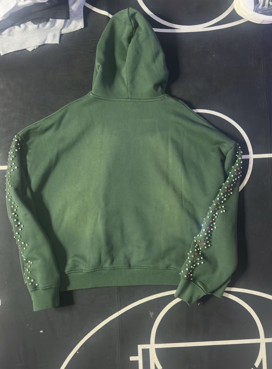 HMDD Hmdd Green Crystal Zip Up Hoodie Size US L / EU 52-54 / 3 - 4 Thumbnail