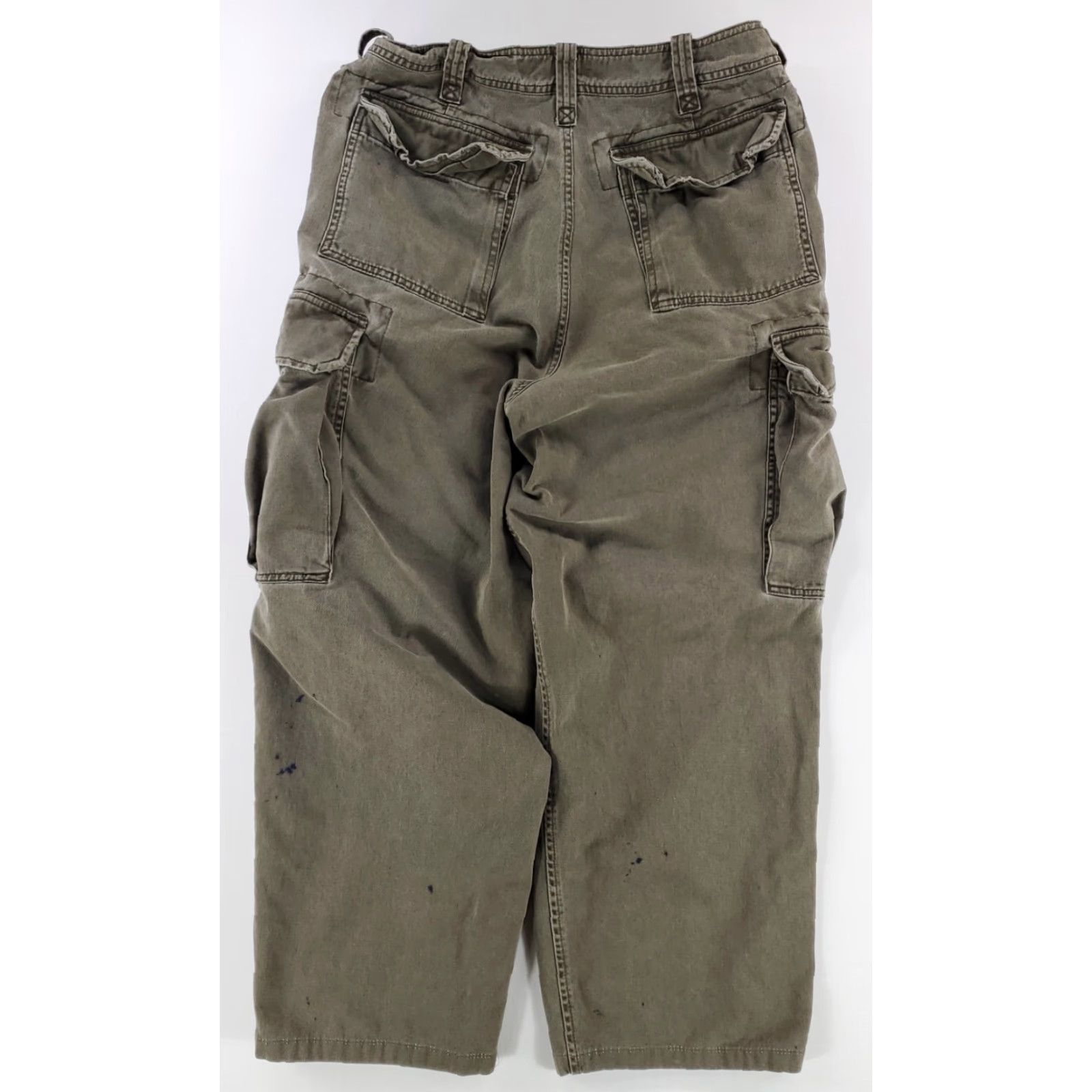 Abercrombie & Fitch VINTAGE Abercrombie & Fitch Cargo Pants Mens 32 Regular 32 x 26.5 Brown Y2K Inseam 26.5 Ink stains Size US 32 / EU 48 - 5 Thumbnail