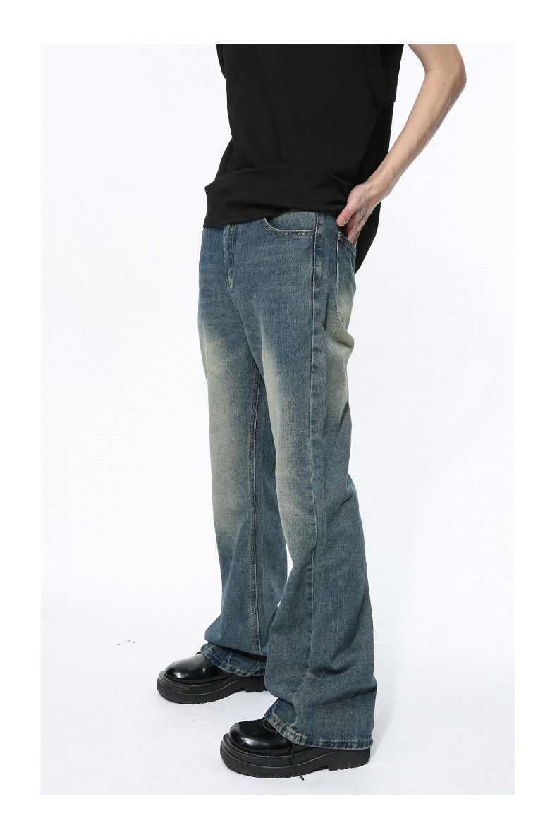 Japanese Brand × Jean Blue Distressed Washed Flared Jeans Size US 33 - 2 Thumbnail