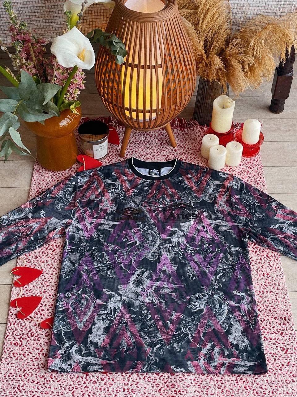 Aries Aries x Umbro Long Sleeve Shirt – Lion & Baroque Print – Size US L / EU 52-54 / 3 - 2 Thumbnail