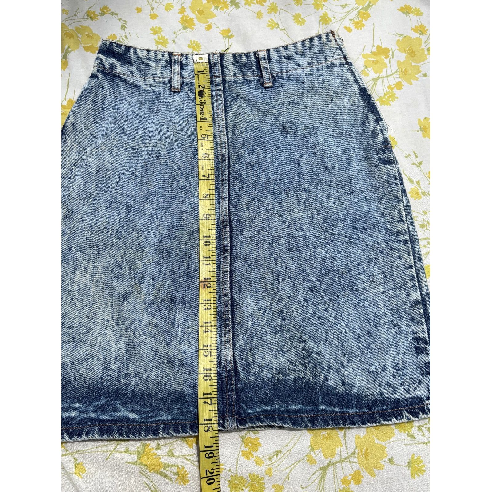 Vintage Bongo Skirt WMN 5 (24") Gene Montesano Denim 80s/90s Grunge Size 24" / US 00 / IT 34 - 6 Thumbnail