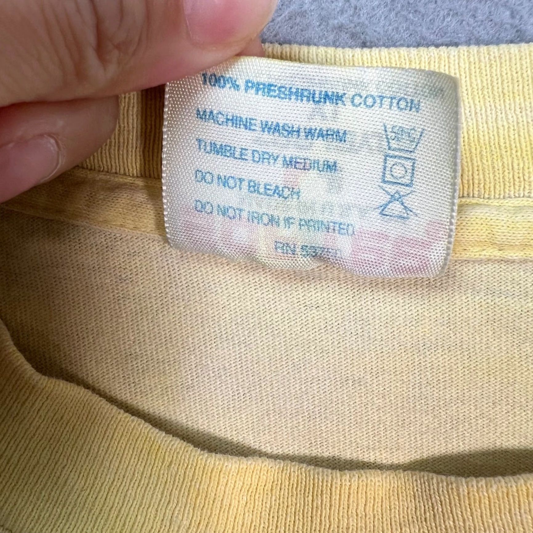 Vintage VINTAGE 90s Tie-Dye Yellow & Purple Graphic T-Shirt XL Sof Tee Mens Short Sleeve Crew Neck Cotton Made In USA 1990s Theme 90s Size US XL / EU 56 / 4 - 4 Thumbnail