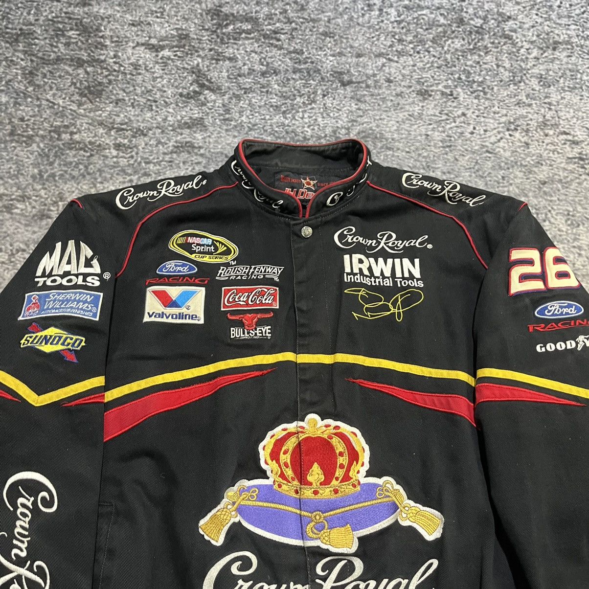 JH Design VINTAGE CROWN ROYAL JH DESIGN RACING JACKET 90s BLACK XL Size US XL / EU 56 / 4 - 6 Thumbnail