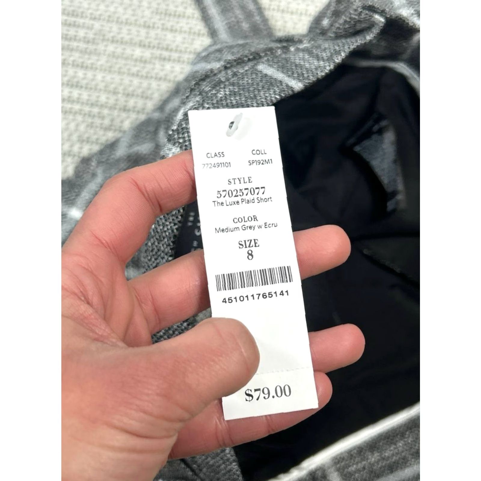 White House Black Market White House Black Market Shorts Women 8 Gray Plaid Stretch Mid Rise The Luxe New Size 30" / US 8 / IT 44 - 7 Thumbnail