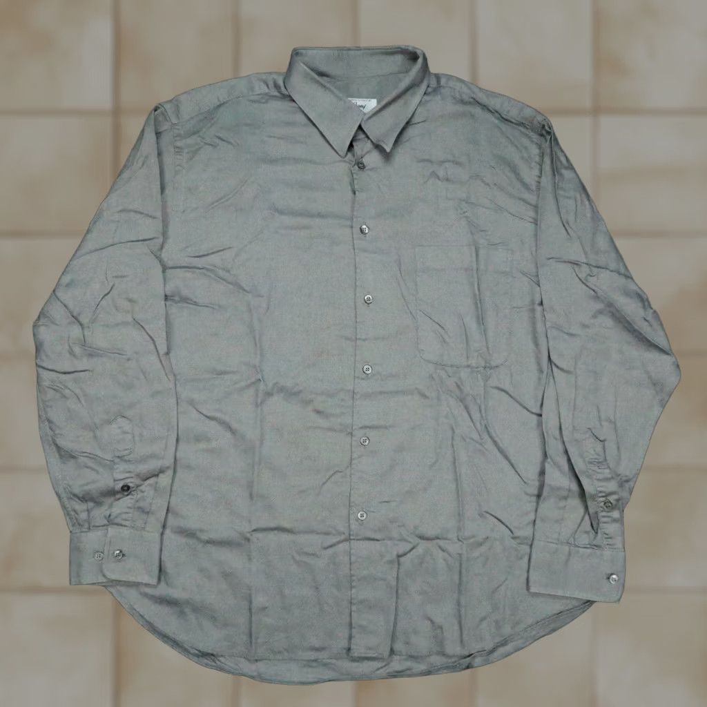 Brioni VINTAGE Brioni Shirt Mens 2XL Gray Long Sleeve Button-Up Italy Oxford Size US XXL / EU 58 / 5 - 1 Thumbnail