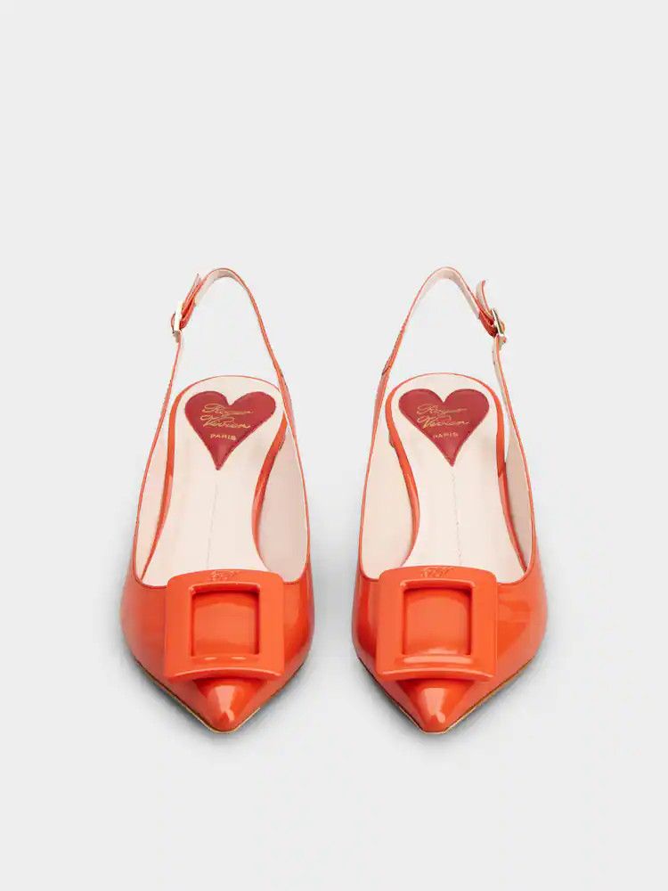 Roger Vivier o1s22i1n0824 Slingback Virgule Pumps in Red Size US 10 / IT 40 - 7 Thumbnail
