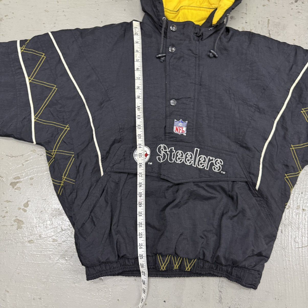NFL VTG 90s Starter NFL Pittsburgh Steelers Logo Pullover Jacket Size US L / EU 52-54 / 3 - 9 Thumbnail
