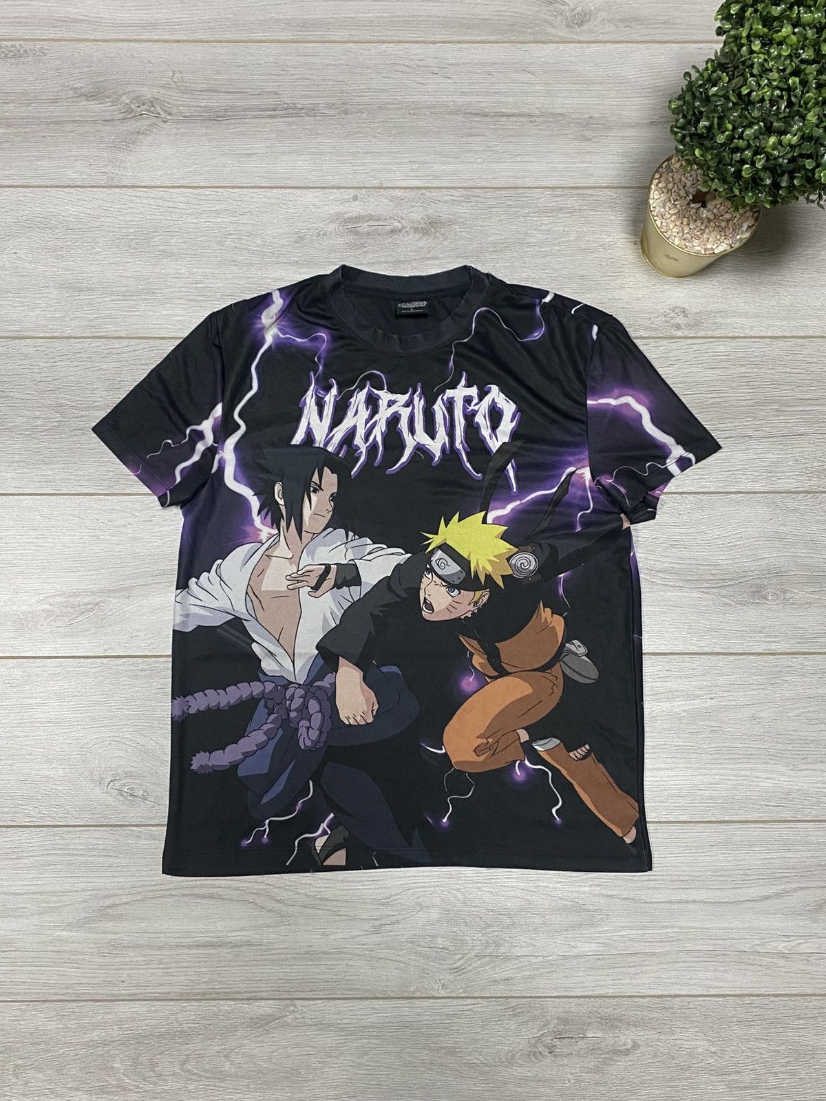 Anime Naruto shippuden Saske 2002 Masashi overprint vintage tshirt Size US L / EU 52-54 / 3 - 1 Thumbnail