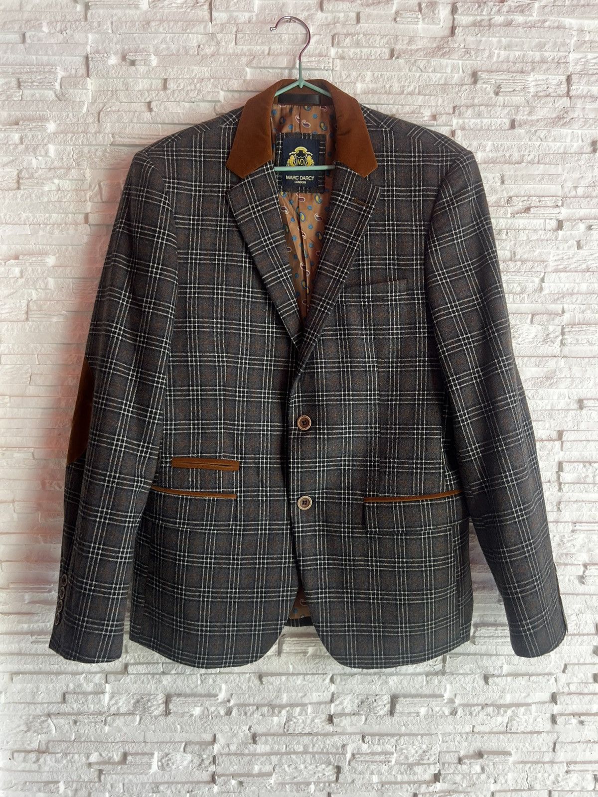 Other Mark Darsy Check Blazer Size 38 Classic Size 38R - 2 Thumbnail