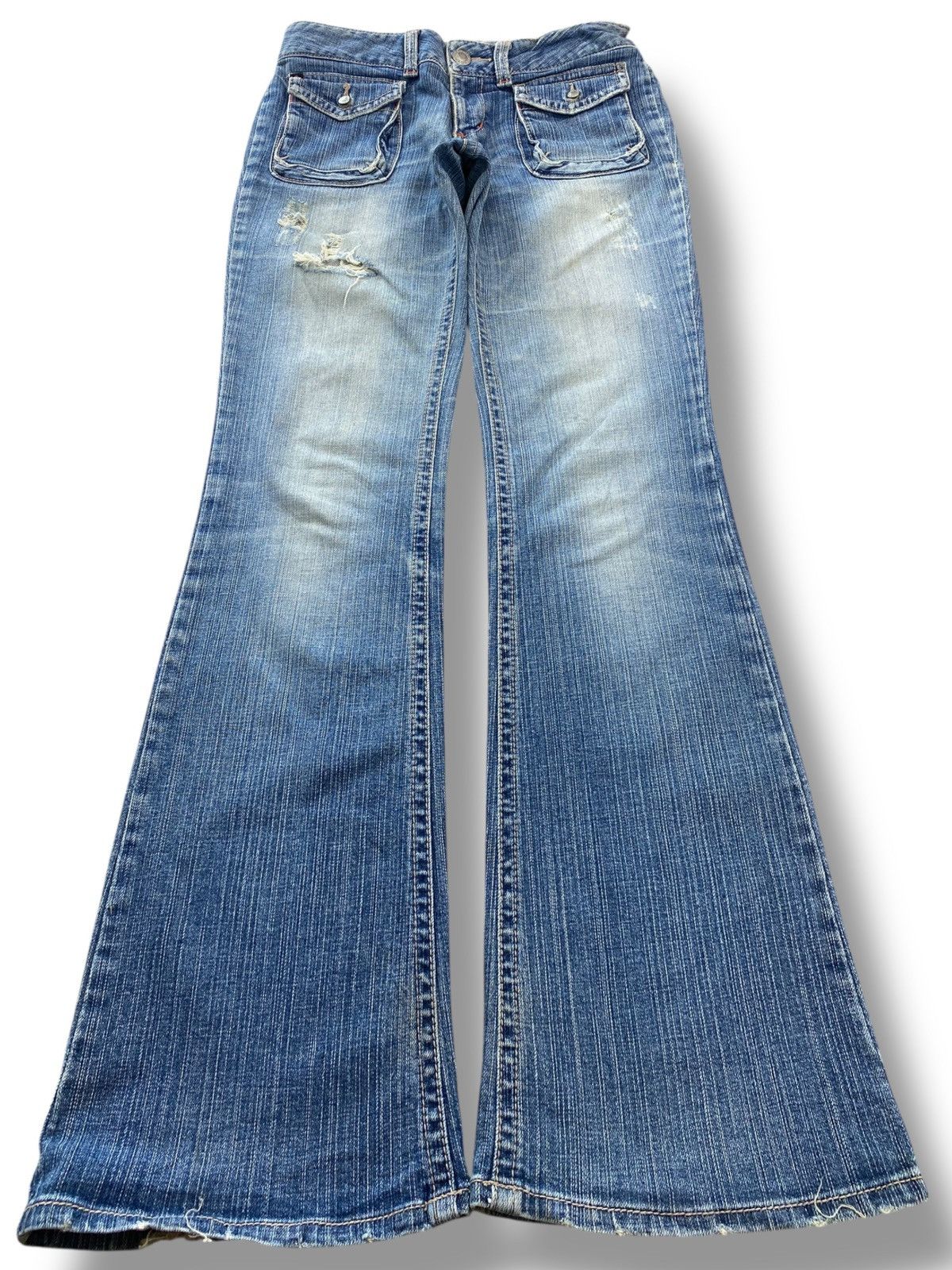 Xoxo Jeans Faded Wash Style Flare Jeans