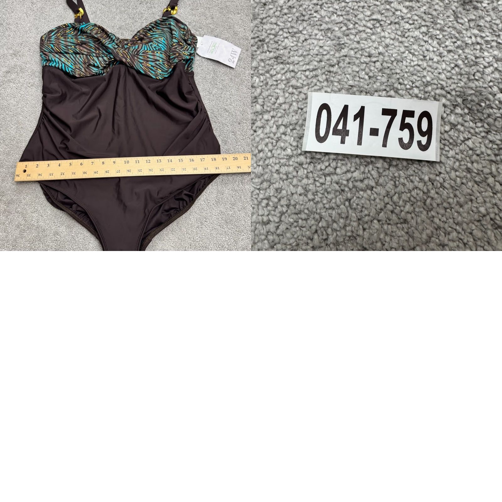Delta Delta Burke Womens 24W One Piece Animal Print Pice swimwear Gold Brown Beach NWT Size ONE SIZE - 10 Thumbnail