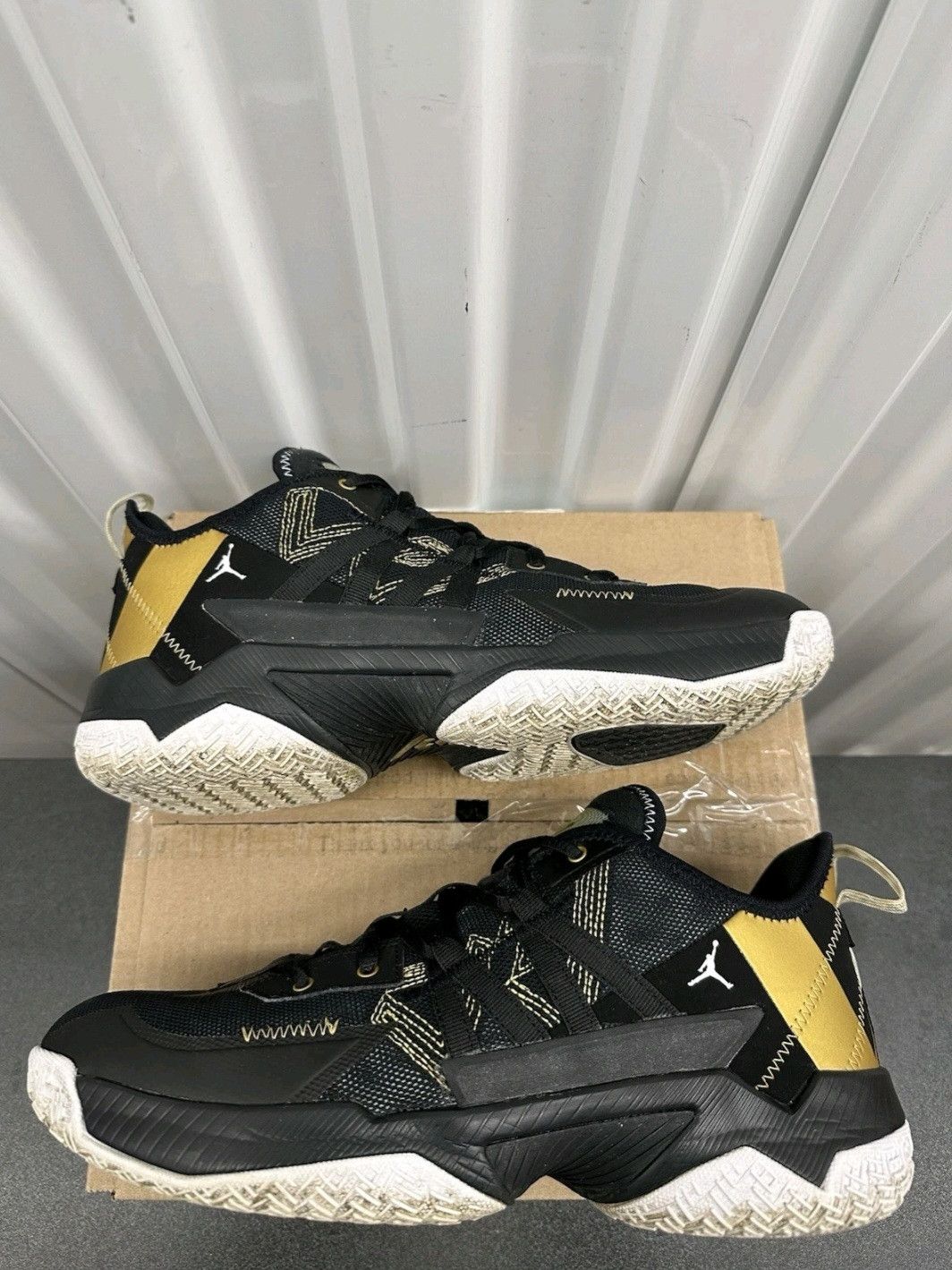 Jordan Brand Nike Air Jordan One Take 2 Black Metallic Gold Size 11.5 Men Size US 11.5 / EU 44-45 - 3 Thumbnail