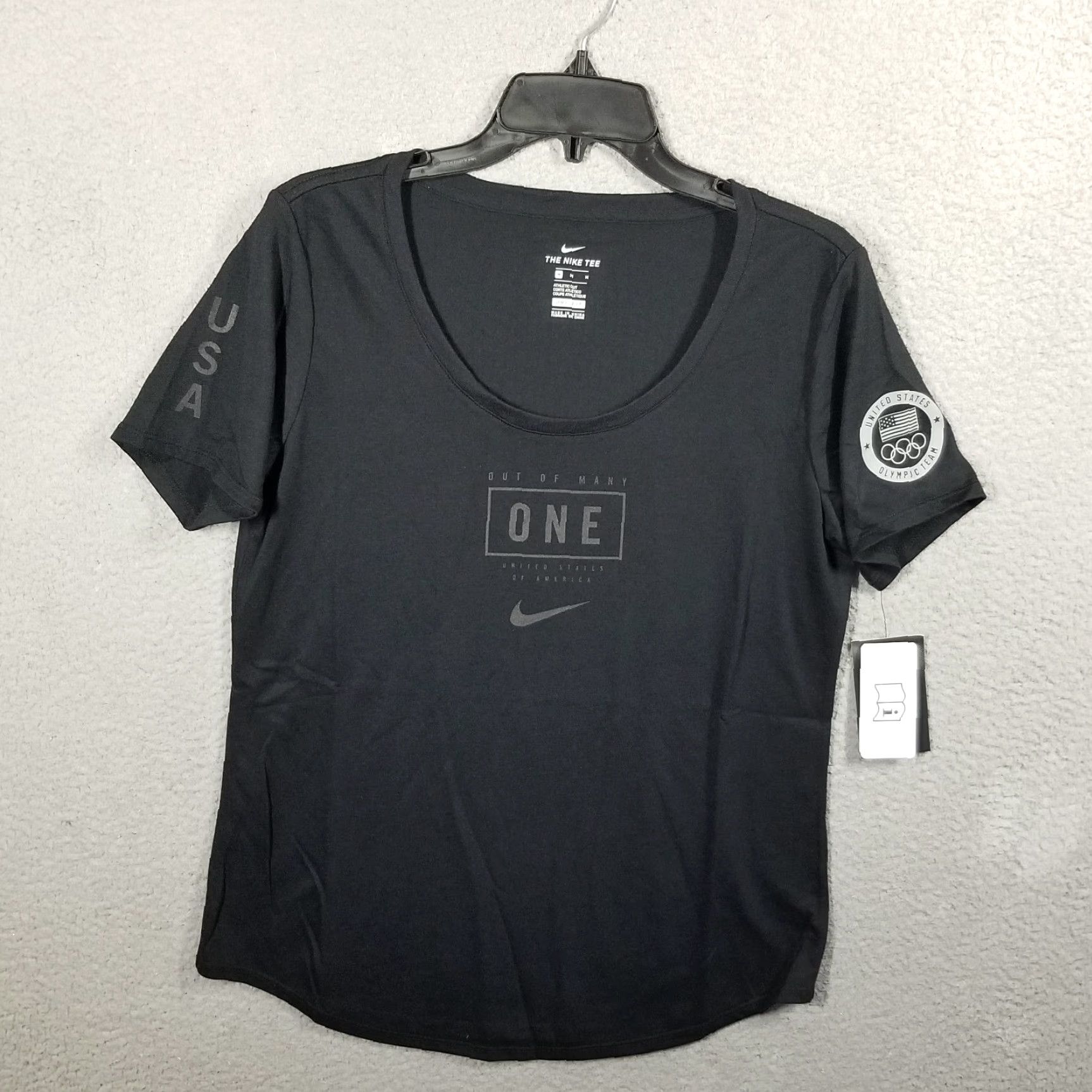 Nike Nike Team USA Olympics T-Shirt Woman Medium Black ONE AMERICA USA Nike Clothing T-Shirt Size US M / EU 48-50 / 2 - 2 Thumbnail